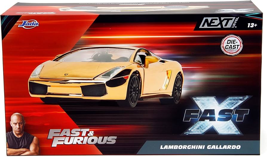 Amazon.com: Jada Fast & Furious 1:24 Lamborghini Gallardo Gold