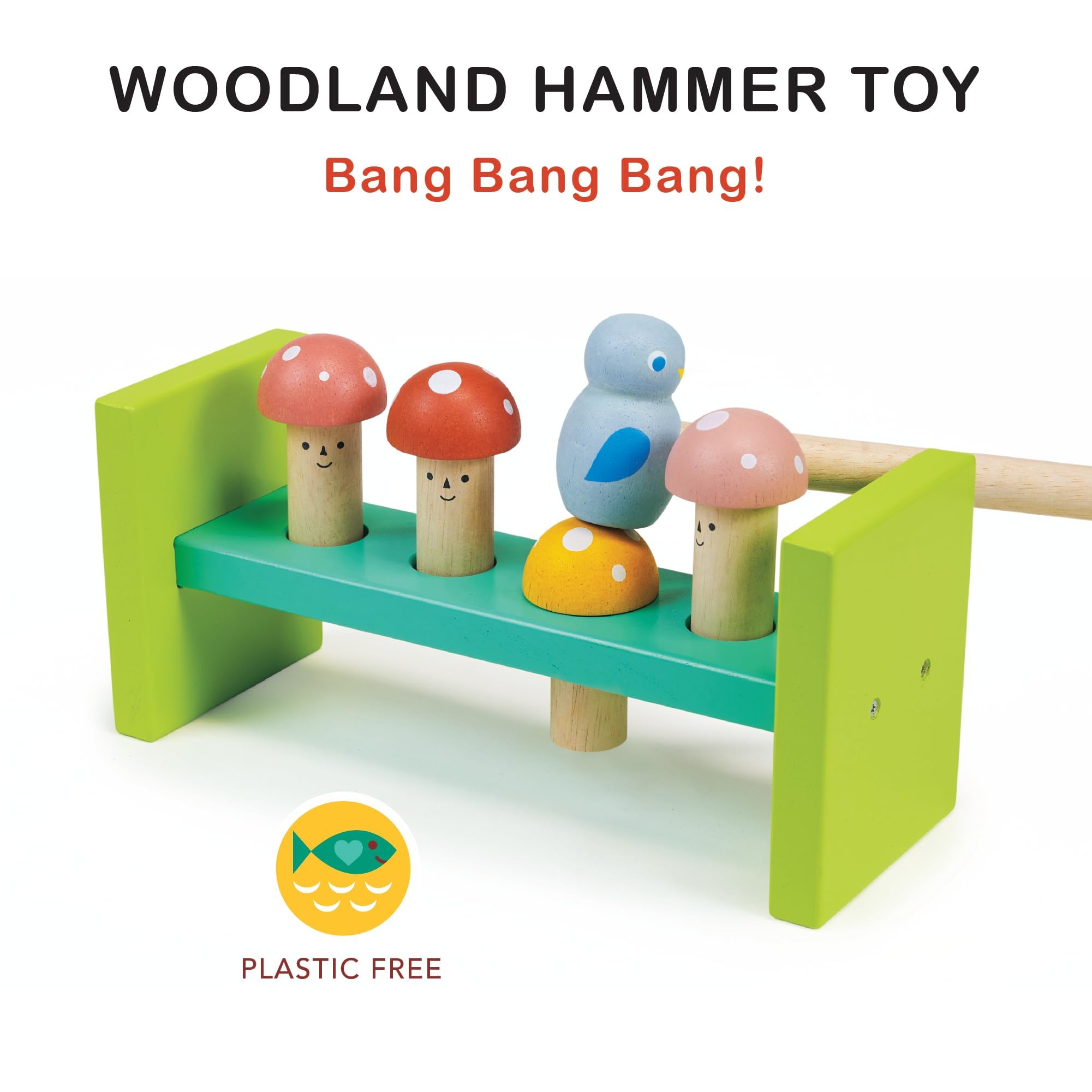 Amazon.com: Mentari Toys - Woodland Hammer- 6pc Montessori Toy
