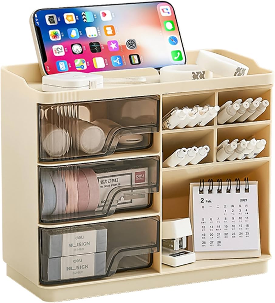 Amazon.co.jp: WHOOAH デスクオーガナイザー 卓上収納ボックス ペン