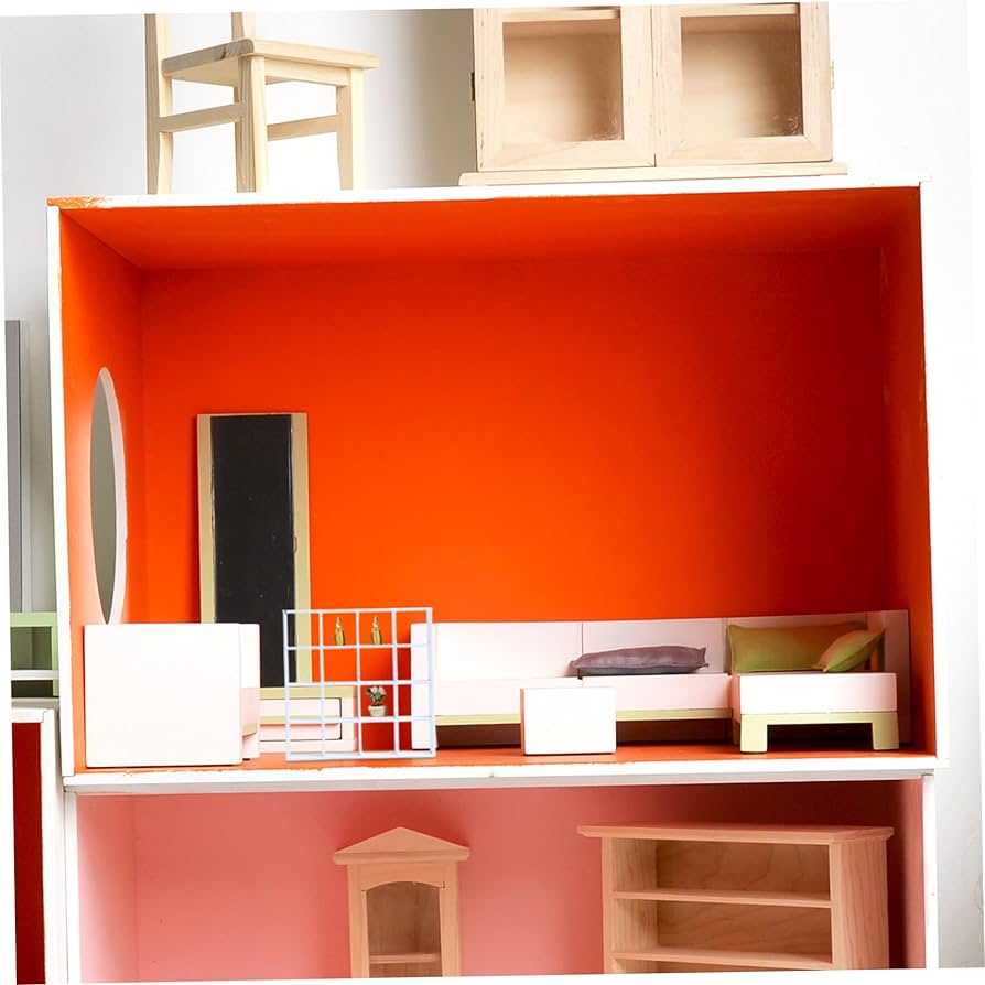 Amazon | ドールハウス家具 ドールハウス 本棚 リアルな木製 1:12