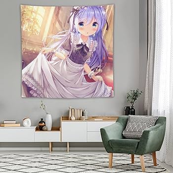 Amazon.co.jp: タペストリー ごちうさ メイド服チノちゃん 大判