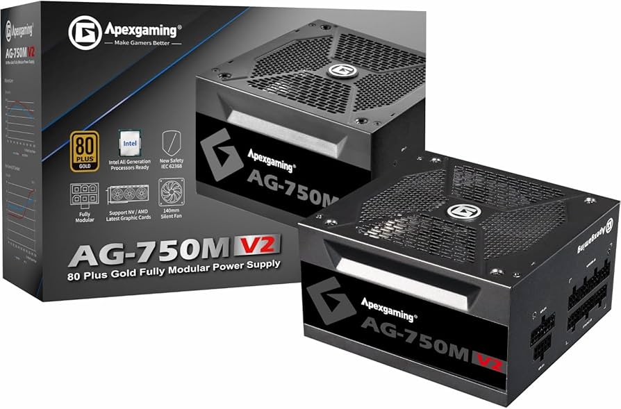 Amazon.com: Apexgaming AG-750M V2 750Watt 80PLUS Gold Fully
