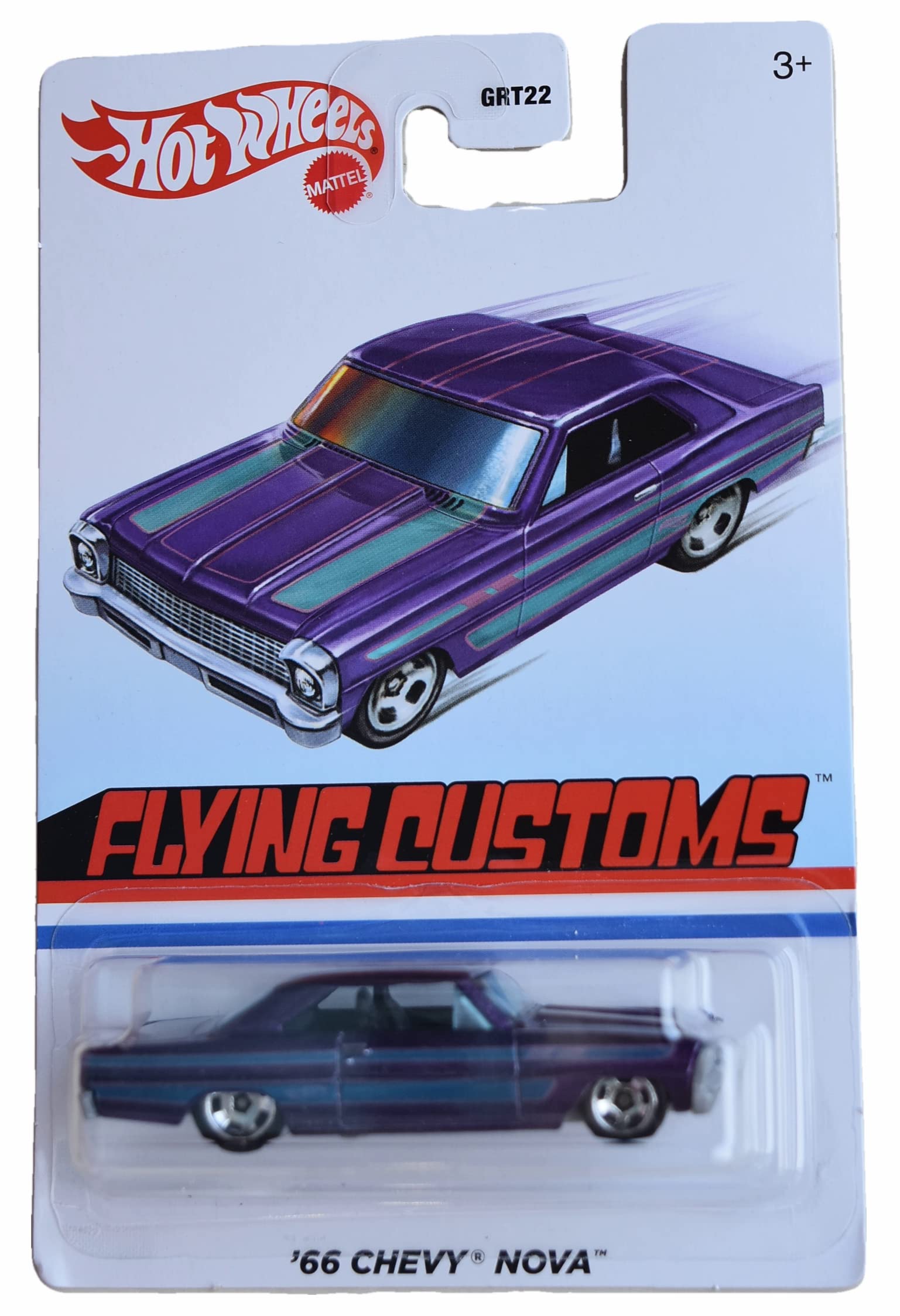 Amazon.com: Hot Wheels '66 Chevy Nova, Flying Customs - purple