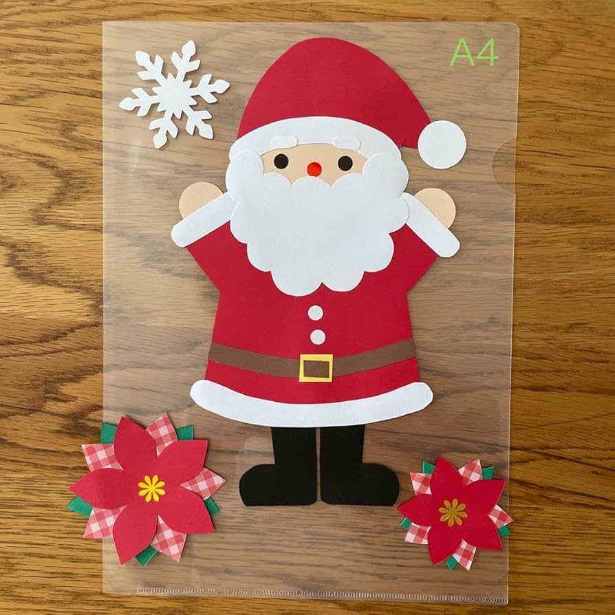 Amazon | 壁面飾り サンタクロース ポインセチア クリスマス 冬 保育