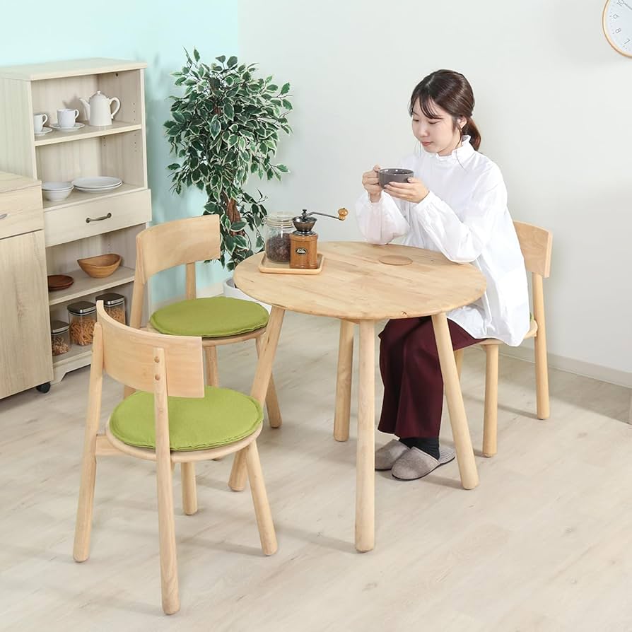 Amazon｜不二貿易 テーブル ラウンド 直径80×高さ72cm ナチュラル 天然