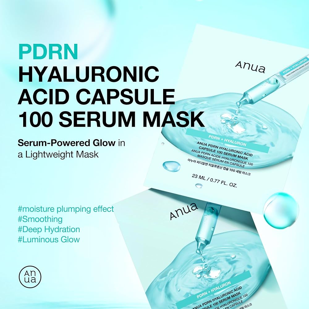 Amazon.com : ANUA PDRN Hyaluronic Acid Capsule 100 Serum Mask