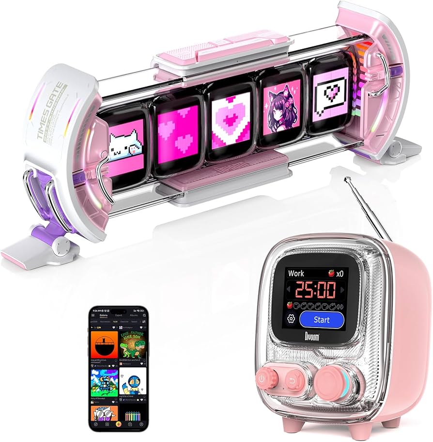 Amazon.com: Divoom Times Gate Pink and Tiivoo-2 Pink,Cyberpunk