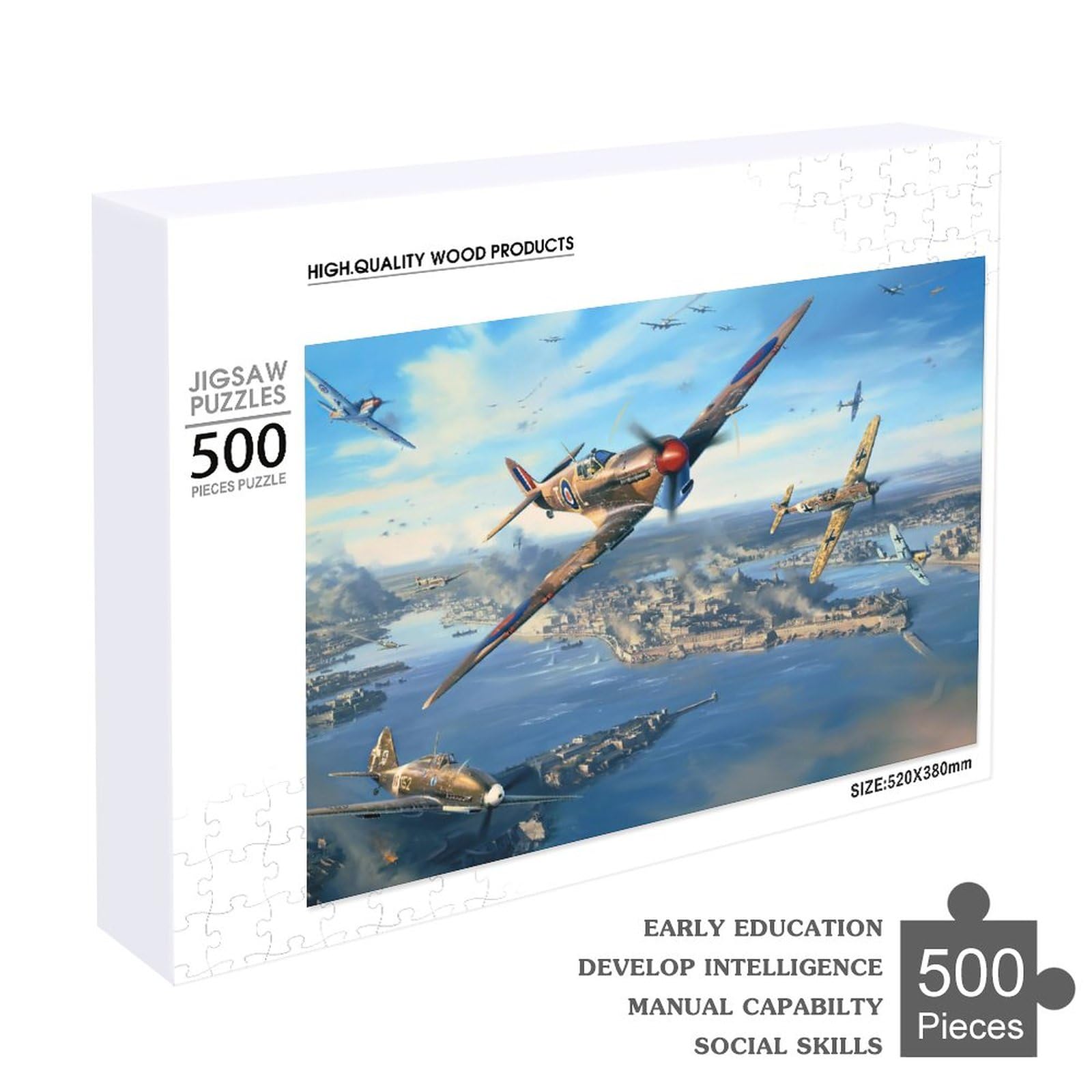 Amazon.co.jp: Jigsaw Puzzle Fighter Air Force WWII Wooden Puzzle