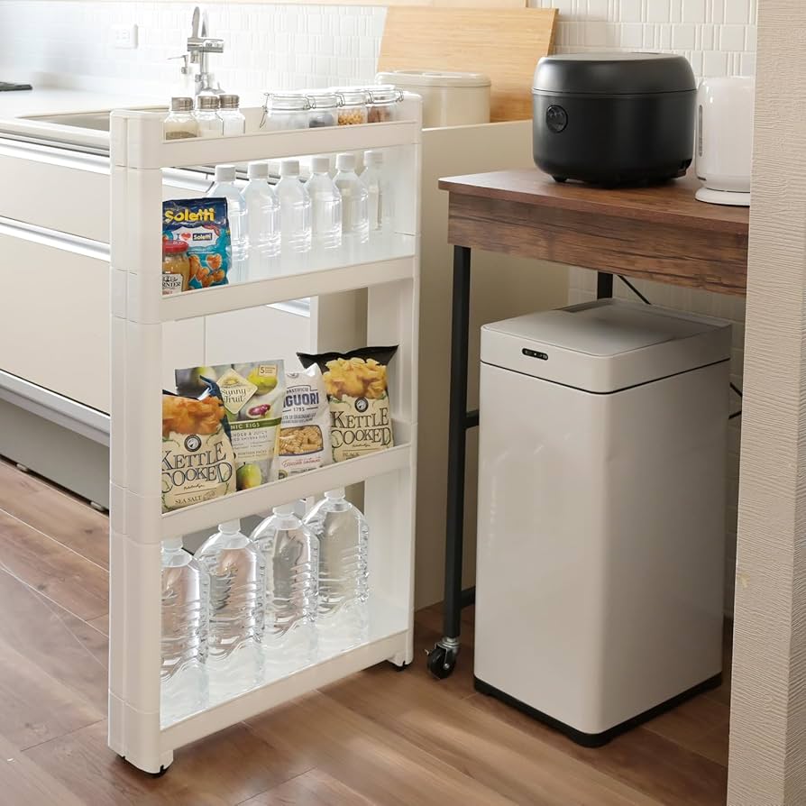 Amazon.co.jp: 山善(YAMAZEN) ワゴン キャスター付き スリム 隙間収納