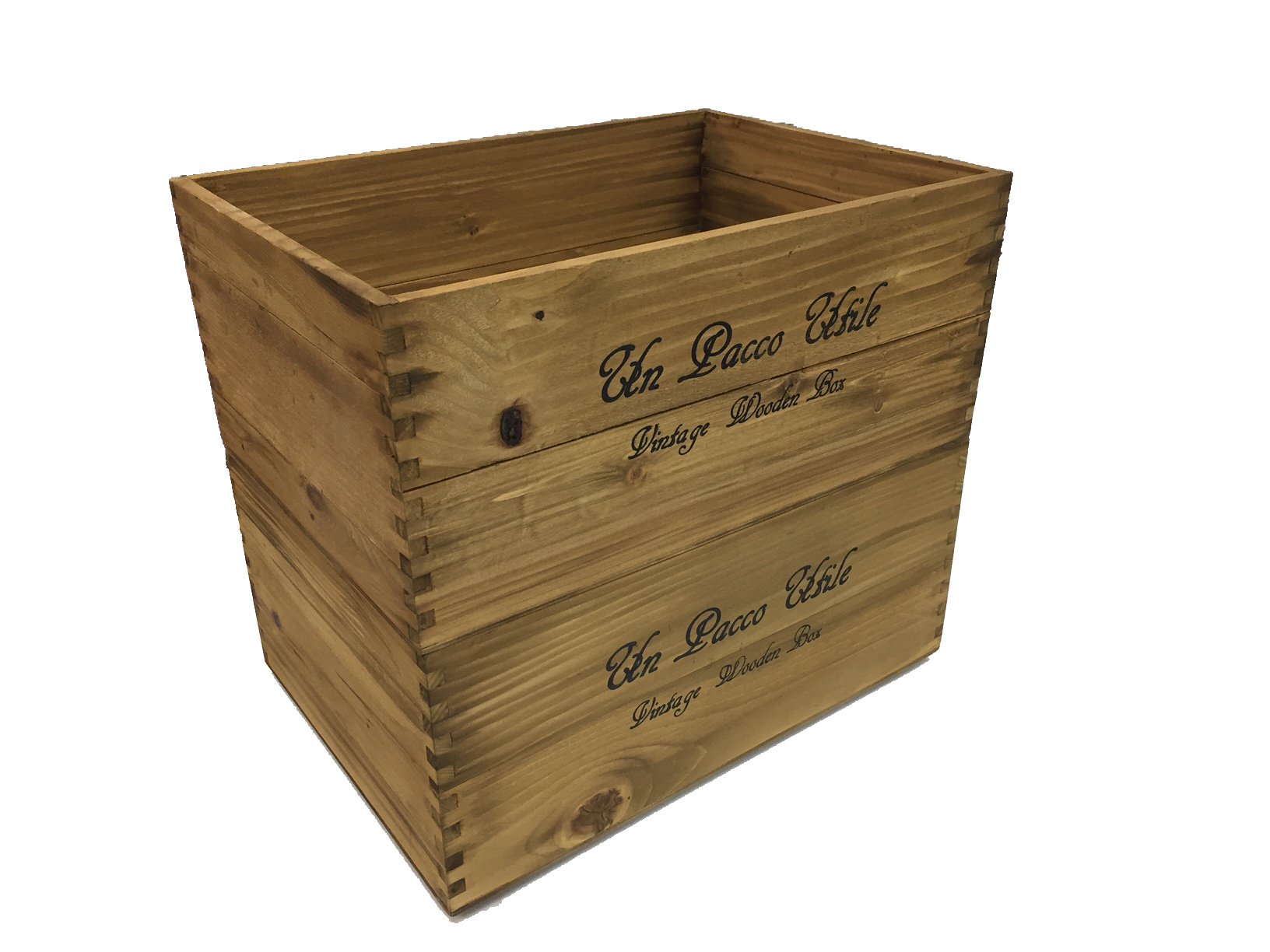 Amazon.co.jp: 収納 木箱 アンティーク風ウッドボックス ※2個セット