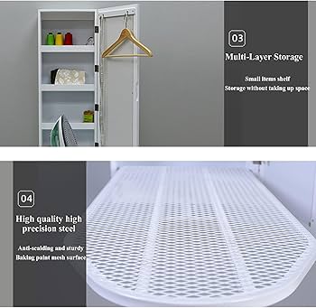 Amazon.co.jp : スアイロン台 収納キャビネット付き アイロン台 壁の