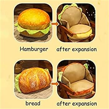 Amazon.com: LAUPVXA Large 3D Burger Plush Toy, Soft Stuffed