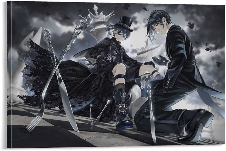 Amazon.co.jp: アートパネル 油絵 ポスター 黒執事 シエル·ファントム