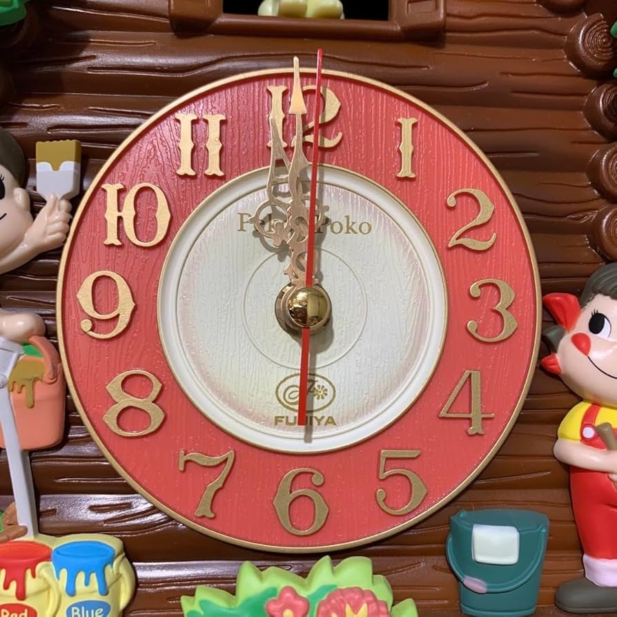 Amazon.co.jp: 不二家 ペコちゃん ポコちゃん 振り子時計 掛け時計