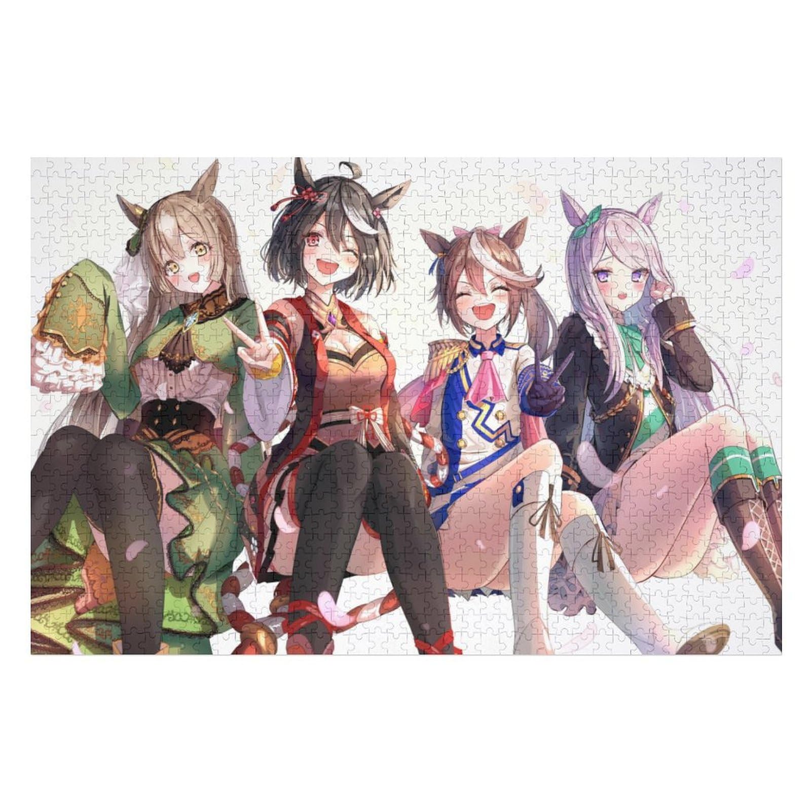 Amazon.co.jp: ウマ-娘-ふざけた4人ジグソーパズル 1000 PCS