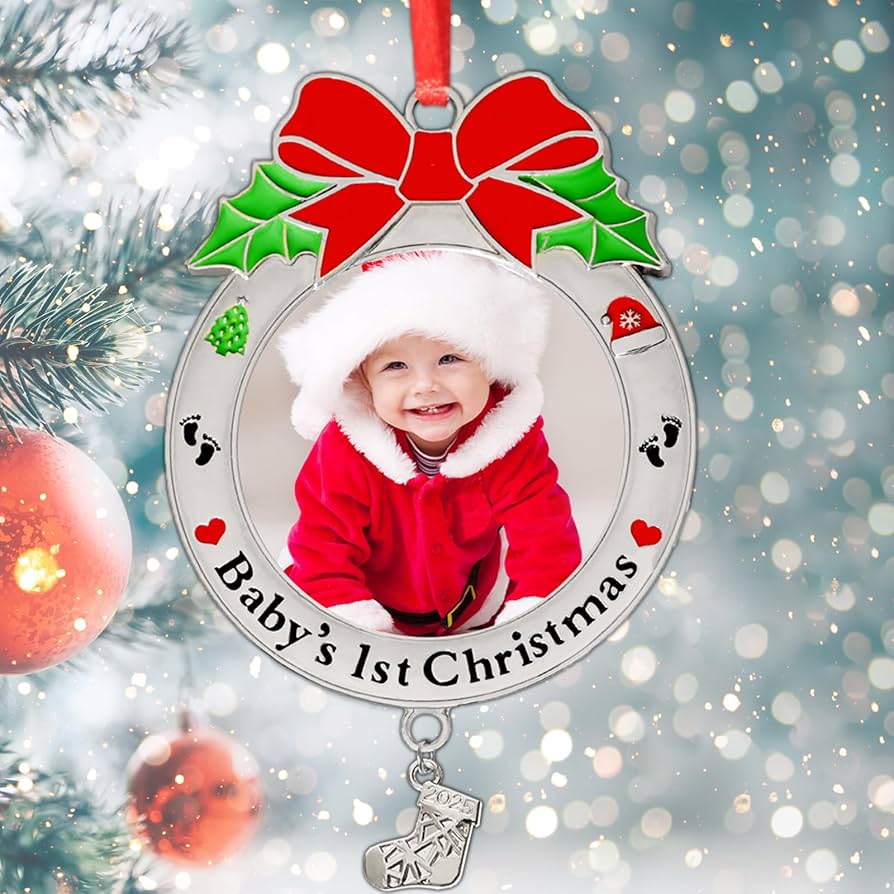 Amazon.co.jp: 2022 赤ちゃんの初めてのクリスマスフォトオーナメント