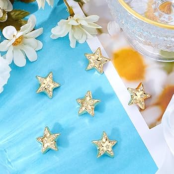 Amazon.com: GORGECRAFT 16Pcs Rhinestone Star Buttons Golden