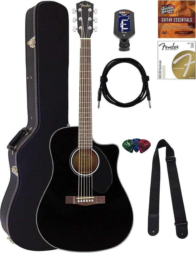 Amazon.com: Fender CD-60SCE Solid Top Dreadnought Acoustic