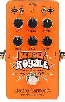Amazon.com: Electro-Harmonix Bender Royale Germanium Fuzz, Orange