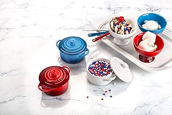 Amazon.com: Le Creuset Stoneware Set of 4 Mini Cocottes with