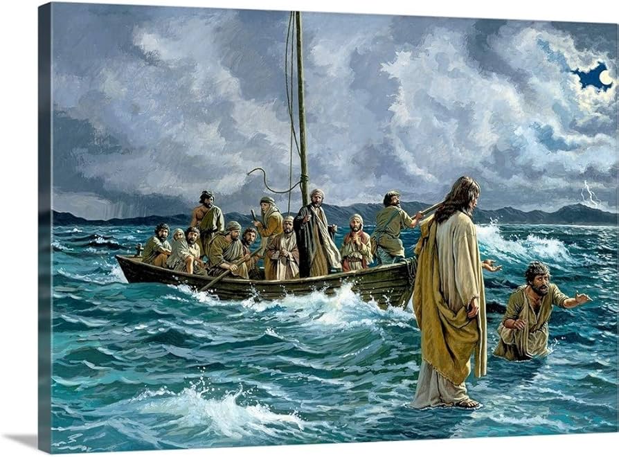 Amazon.com: GREATBIGCANVAS Christ Walking on the Sea of Galilee