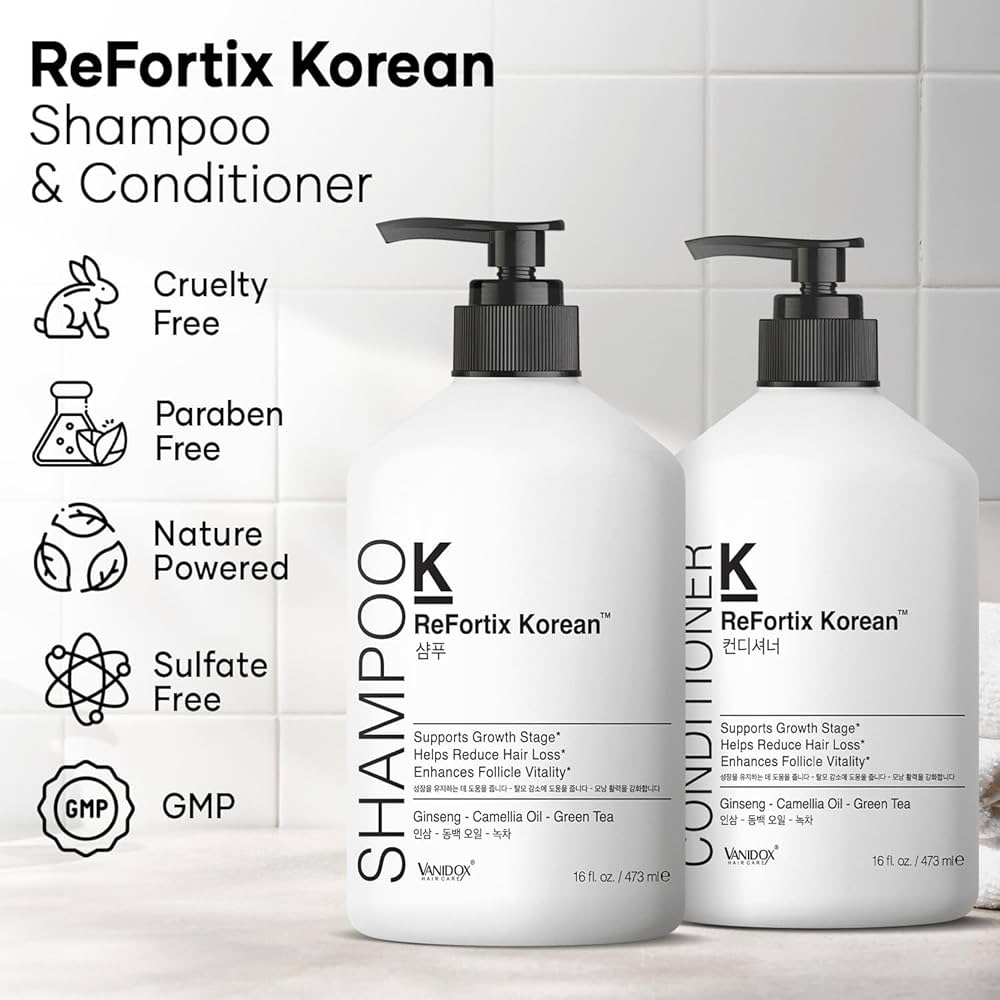 Amazon.com : VANIDOX ReFortix Korean Shampoo and Conditioner Set