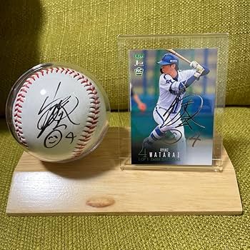 Amazon.co.jp: 度会隆輝 直筆サインボールとサインカード ケース付き