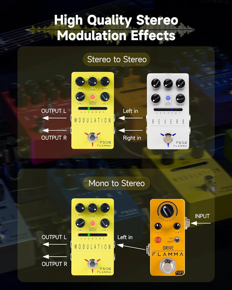 Amazon | FLAMMA FS05 マルチ モジュレーション ペダル ステレオ