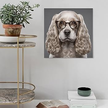 Amazon.co.jp: アメリカンコッカースパニエル犬 絵画 インテリア