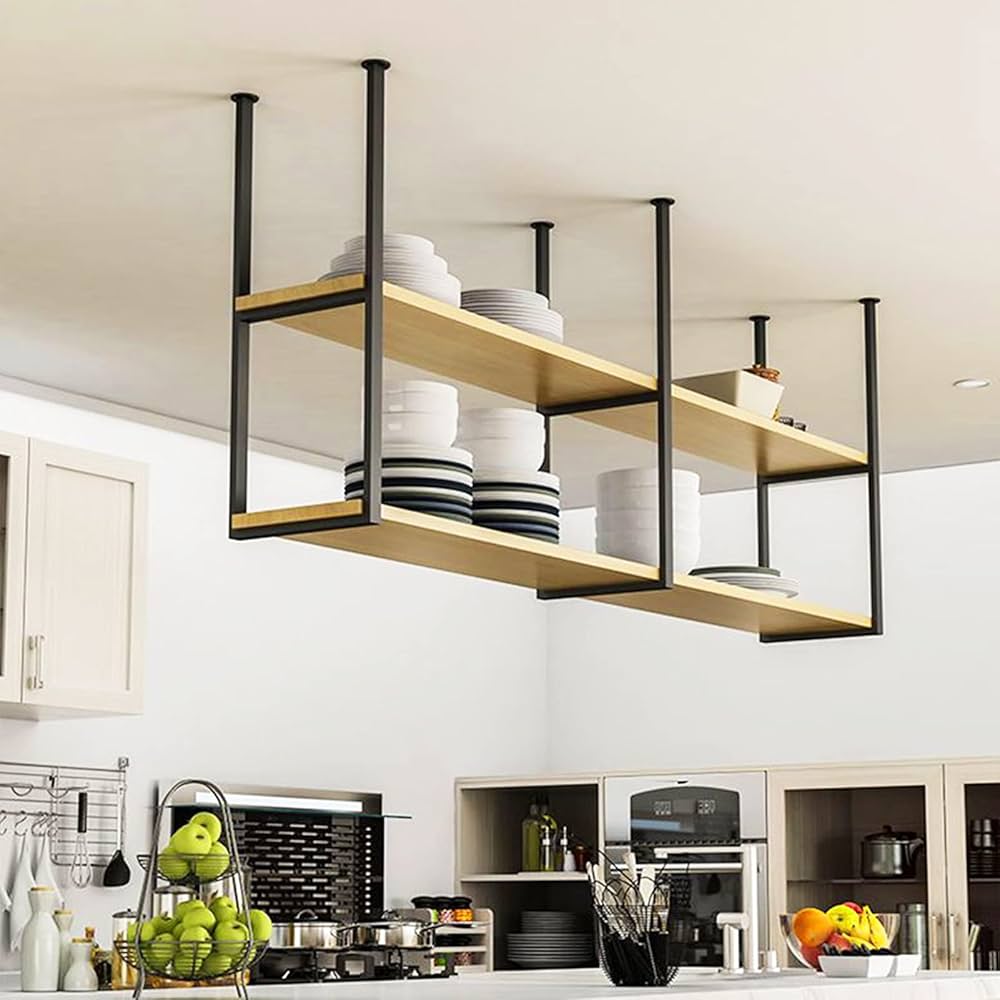 Amazon｜ノルディック天井吊り棚フローティング装飾陳列展示ラッキング