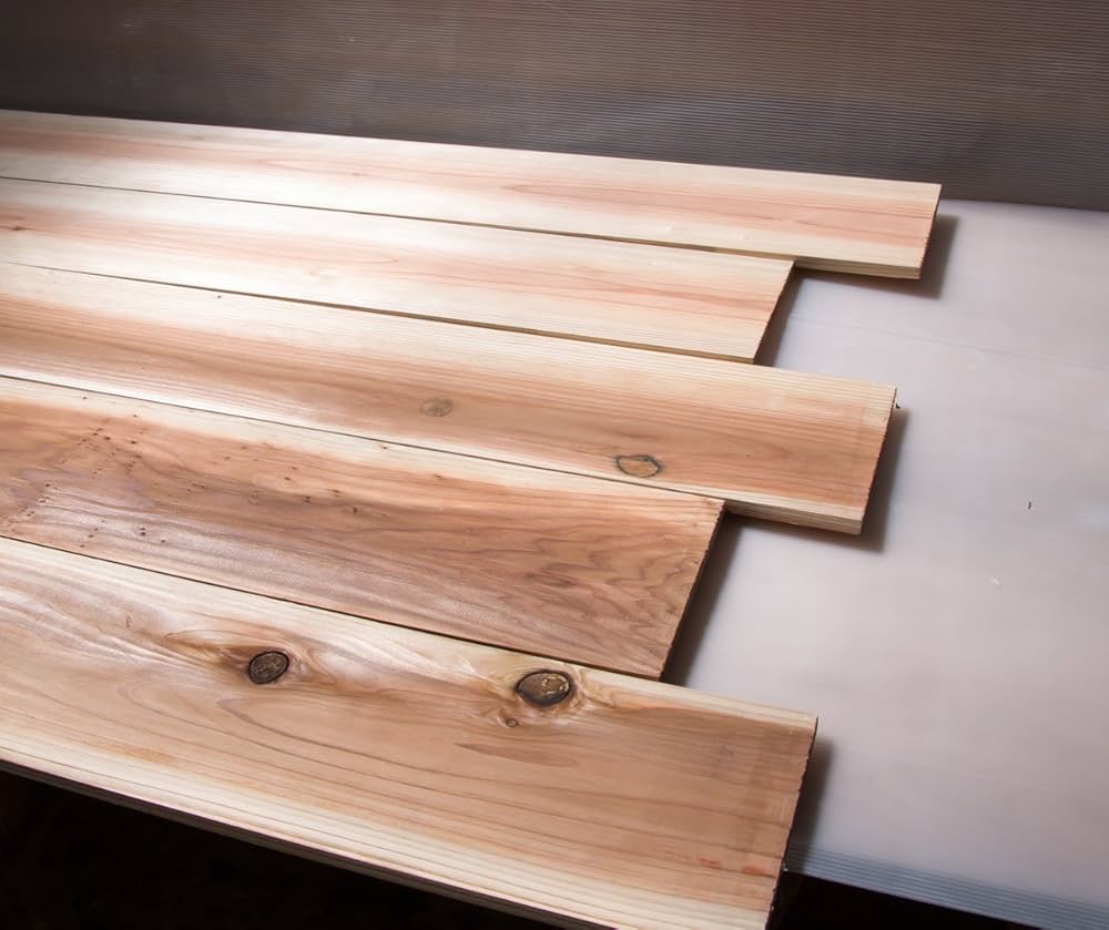 Amazon | 川島材木店杉四分板1820x180x12mm5枚1セット 個人用送料 | 板材