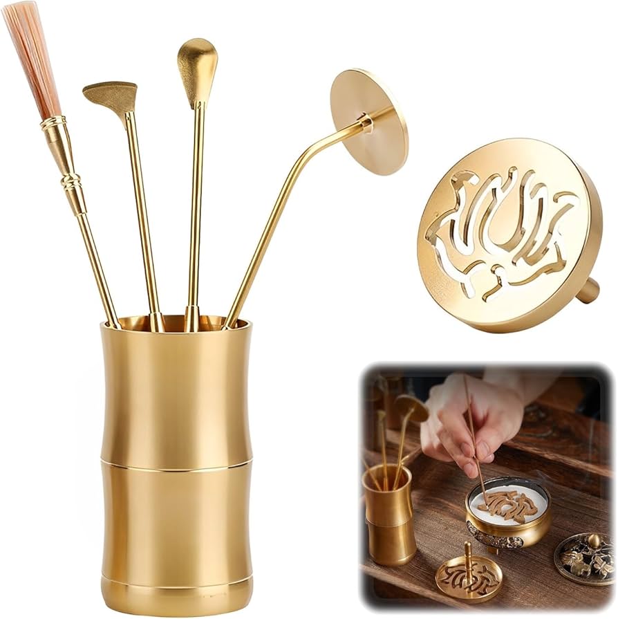 Amazon｜heizi 香道 お香道具 6点セット お香 香道具 香炉 香型 灰