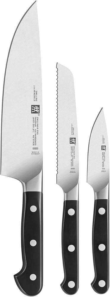 Amazon.com: ZWILLING Pro 3-pc Starter Knife Set: Block Knife Sets