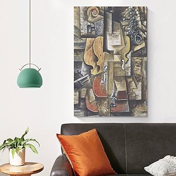 Amazon.co.jp: パブロ ピカソ魅力的なアートワーク“ヴァイオリンと