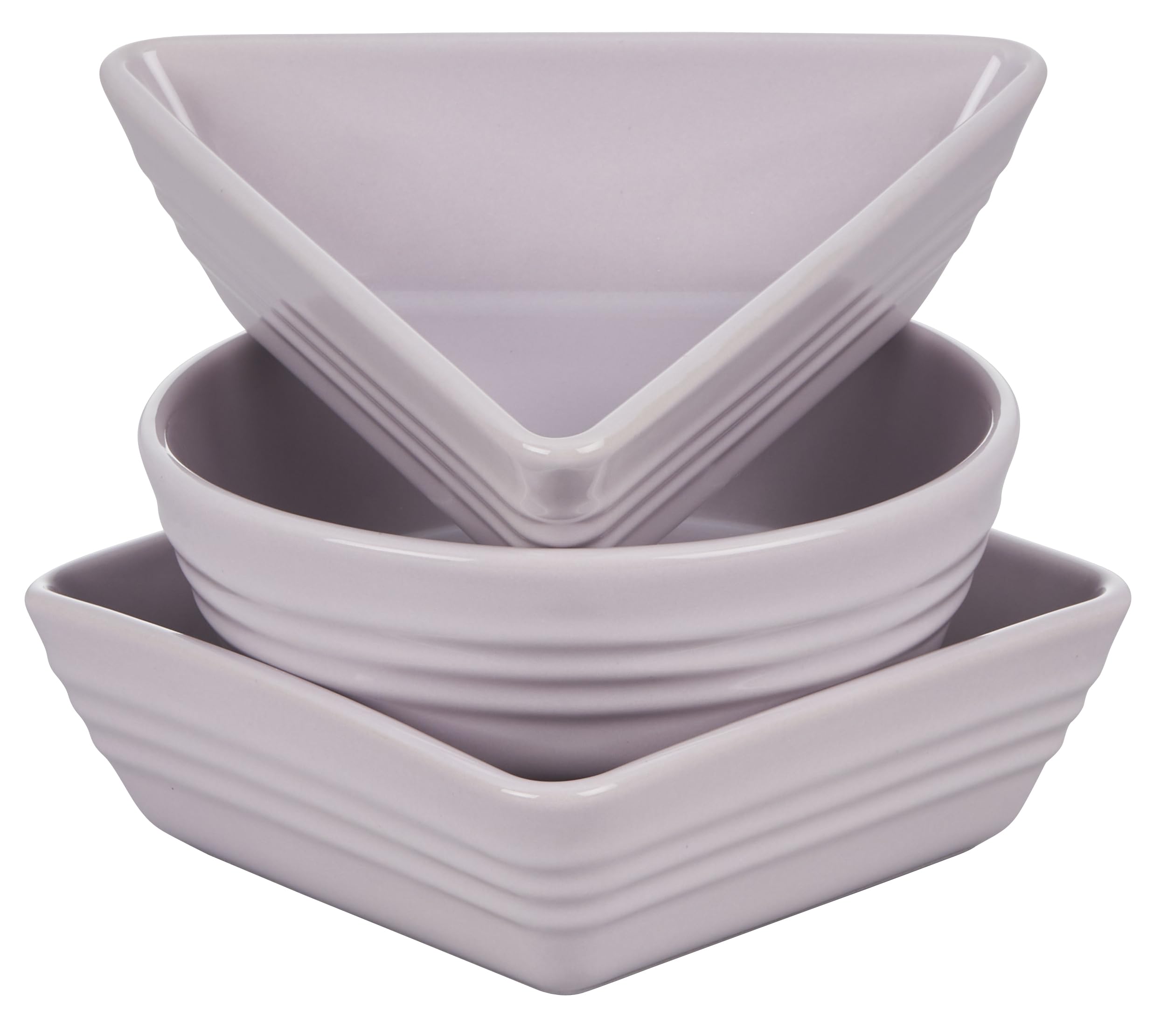 Amazon.com: Le Creuset Stoneware Set of 3 Tapas Dishes, Shallot