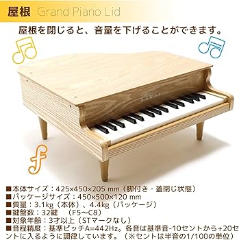Amazon.co.jp: 【 名入れ 無料 】 カワイ ミニピアノ グランドピアノ