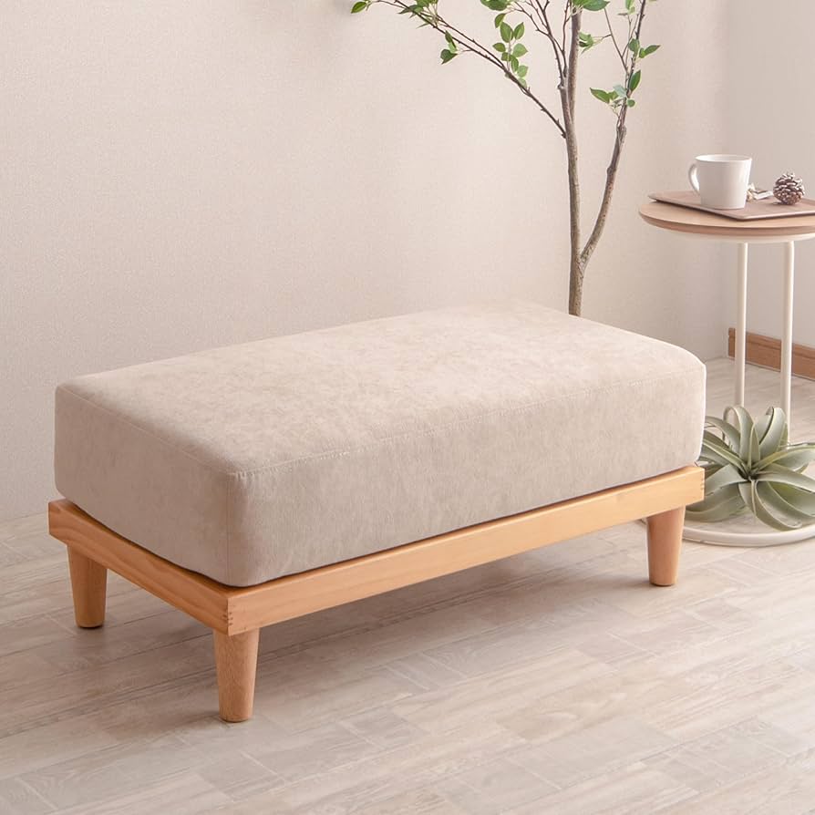 Amazon｜VENTOTA オットマン チェア ソファ ソファー 天然木 足置き 脚