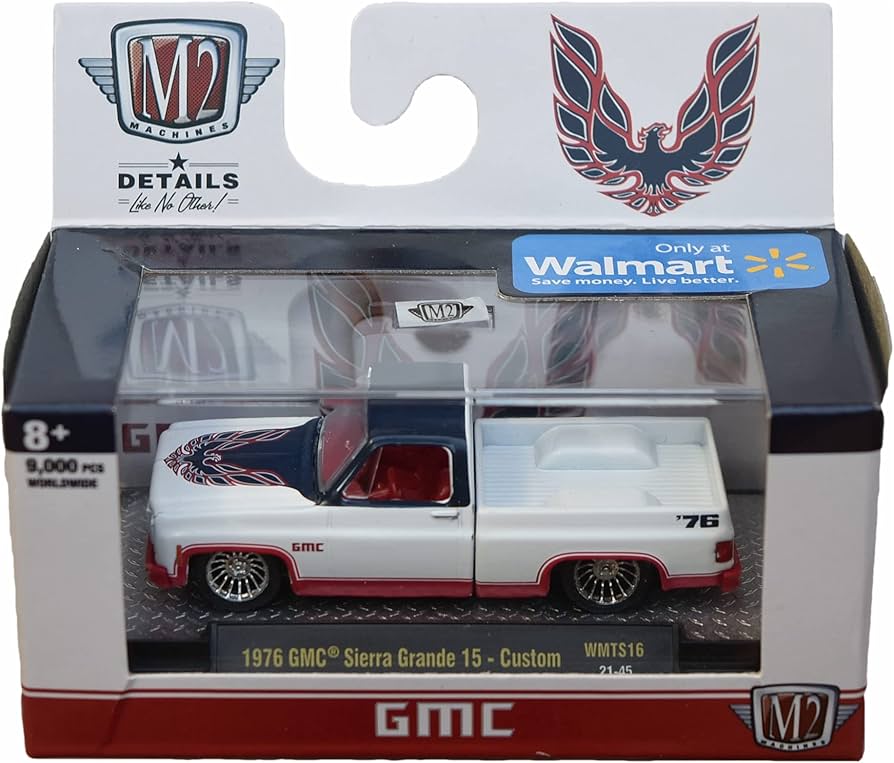 Amazon.com: M2 Machines 1976 GMC Sierra Grande 15 Custom, [White