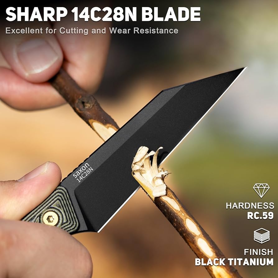 Amazon.com : NedFoss RAVEN EDC Fixed Blade Knife with Sheath, 3.4