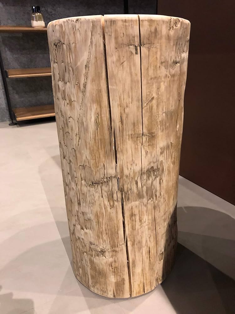 Amazon.co.jp: 丸太 切り株 椅子 スツール 無垢 米ヒバ さらにでっかい