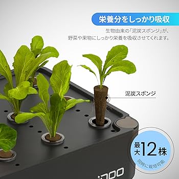 Amazon.co.jp: iDOO 水耕栽培キット 水耕栽培 セット 室内 植物育成LED