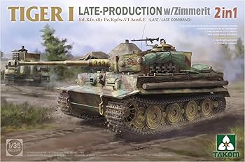 Amazon.com: Takom 2199 1/35 TIGER I LATE w/ZIMMERIT Sd.Kfz.181 Pz