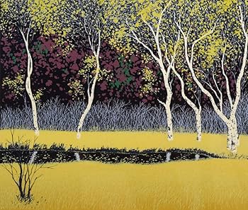 Amazon | 小暮 真望「拠水林の四季（秋）」シルクスクリーン版画 限定