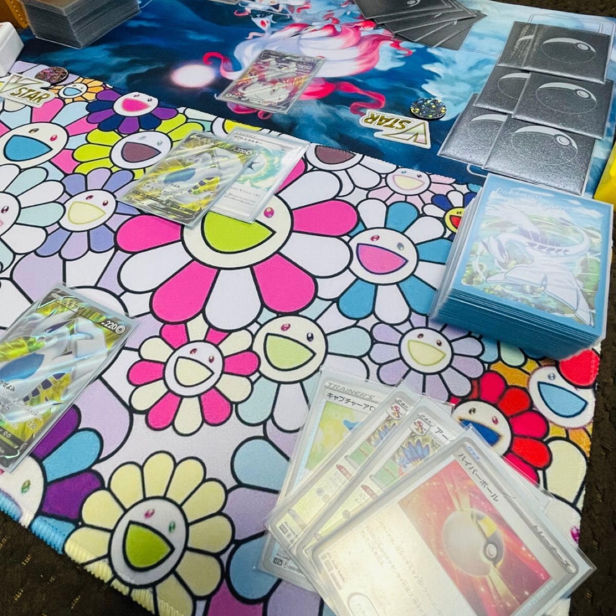 Amazon.co.jp: 村上隆さんの人気デザイン風プレイマット カラフルな