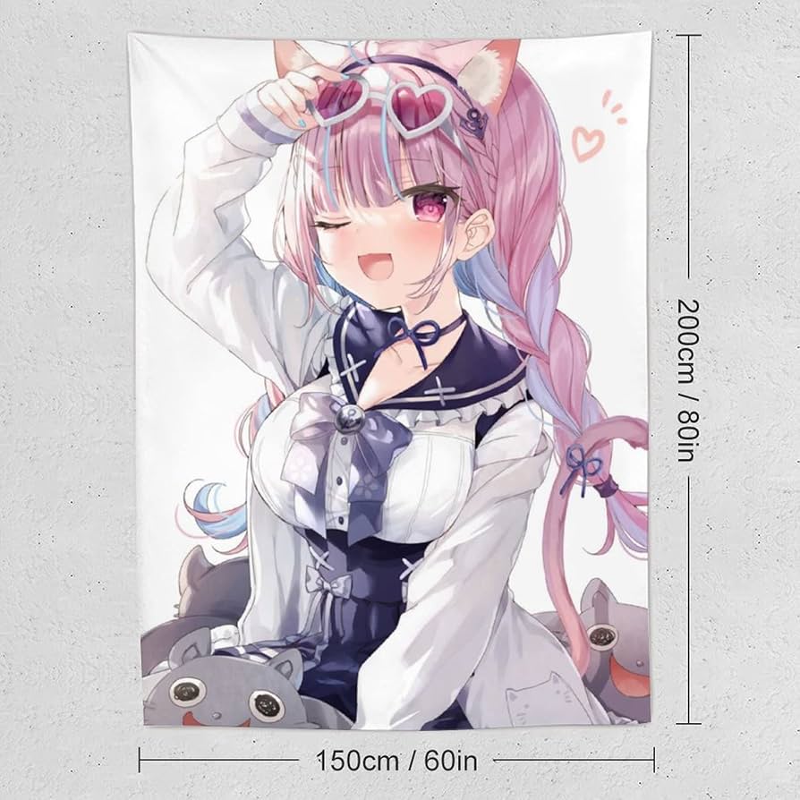 Amazon.co.jp: タペストリー 萌え アニメ柄 VTuber 湊様 あくたん 壁