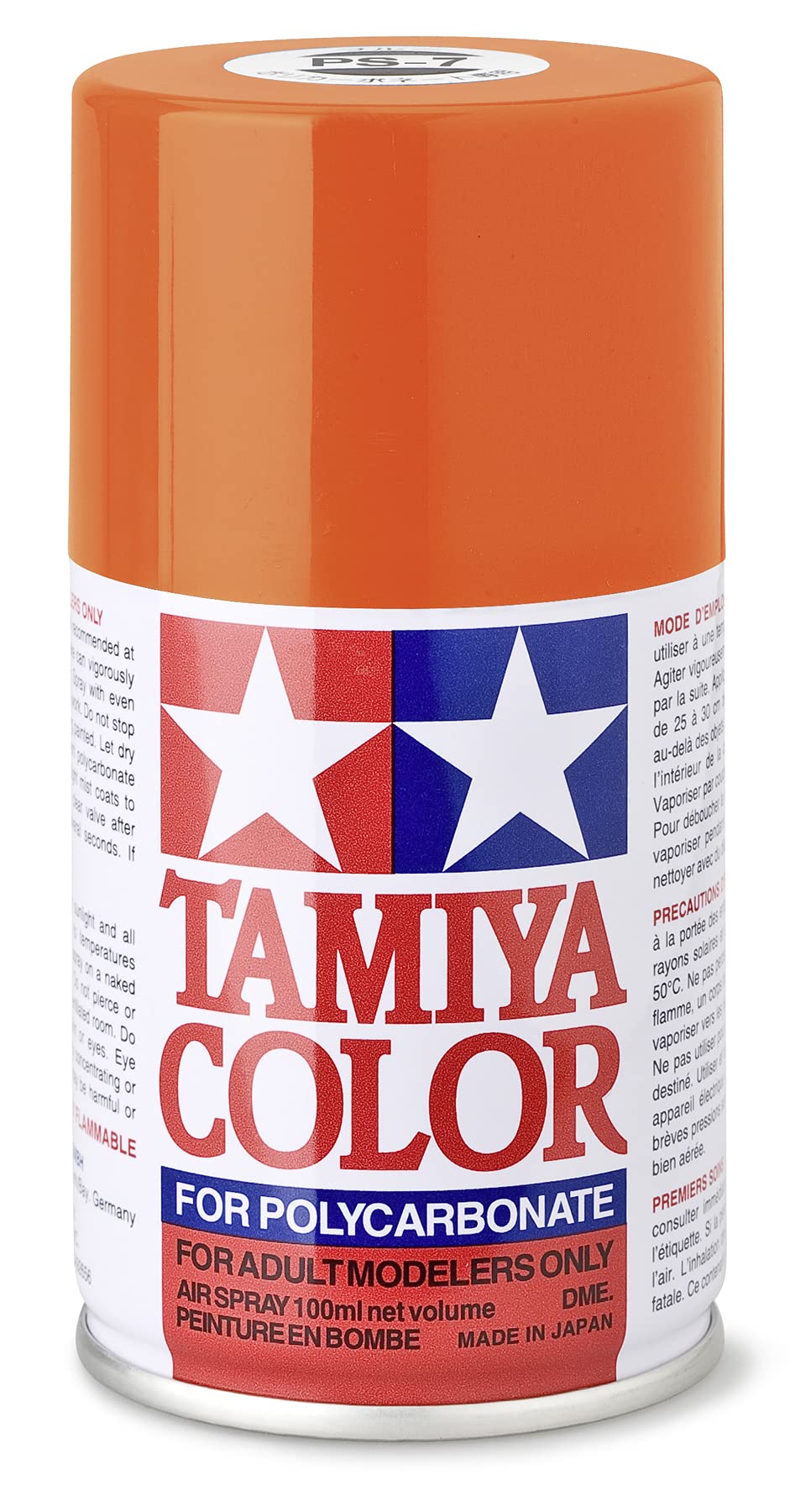 Amazon.com: Tamiya 86007 PS-7 Orange Spray Paint, 100ml Spray Can