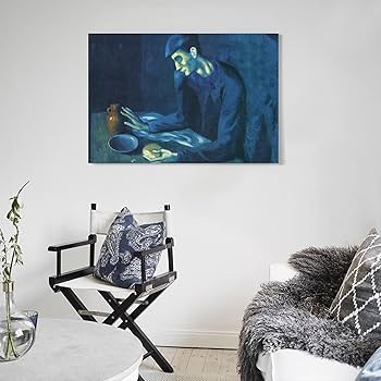 Amazon.co.jp: パブロ・ピカソ盲人の食事絵画 インテリア アート