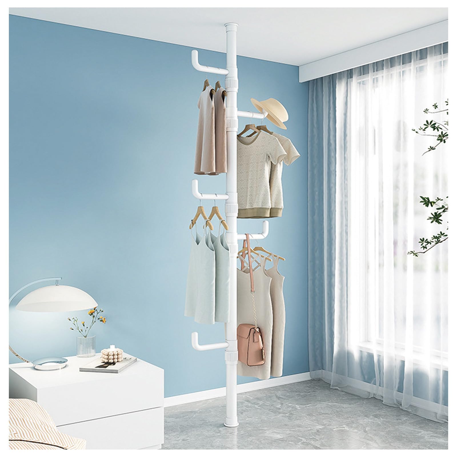 Amazon｜ハンガーラック 天井突っ張り式 ポールハンガー つっぱり