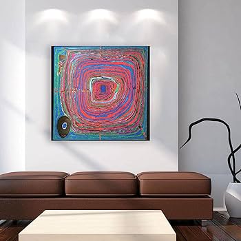 Amazon.co.jp: 額装。フリーデンスライヒ・フンデルトヴァッサーの抽象