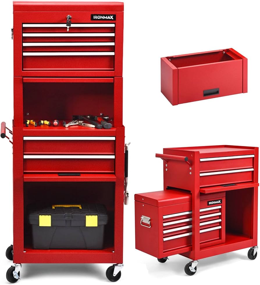 Amazon.com: IRONMAX 6-Drawer Tool Cabinet on Wheels, Lockable 3 in